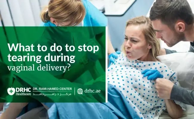 What to do to stop tearing during vaginal delivery?